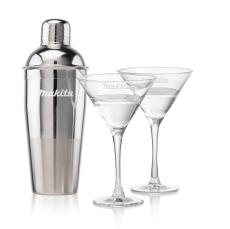 Catania Shaker & Barrera Martini Set - Cocktail Glasses