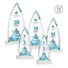 Valdes Full Color Clear Peaks Crystal Trophy - Crystal Trophies