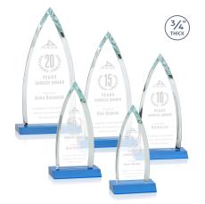 Valdes Sky Blue Peaks Crystal Trophy - Crystal Trophies