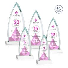Valdes Full Color Fagan Peaks Crystal Trophy - Custom Trophies