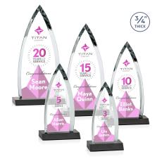 Valdes Full Color Black Crystal Trophy - Custom Trophies