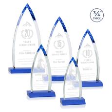 Valdes Blue Crystal Trophy - Crystal Trophies