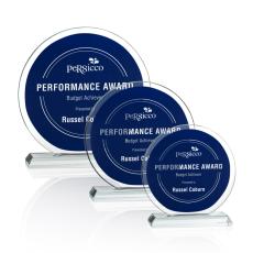 Jamison Blue Circle Crystal Trophy - Crystal Trophies
