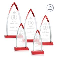 Valdes Red Crystal Trophy - Crystal Trophies