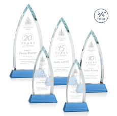 Valdes on Helton Sky Blue Peaks Crystal Trophy - Crystal Trophies