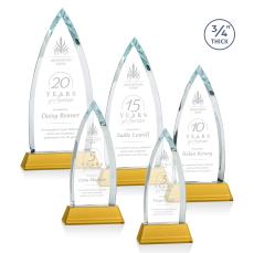 Valdes on Helton Amber Peaks Crystal Trophy - Crystal Trophies