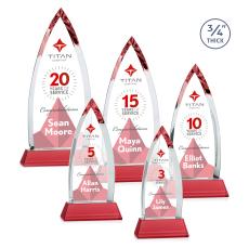Valdes Full Color on Helton Red Crystal Trophy - Custom Trophies