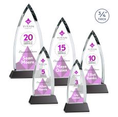 Valdes Full Color on Helton Black Crystal Trophy - Custom Trophies