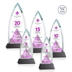 Valdes Full Color on Helton Black Peaks Crystal Trophy - Crystal Trophies