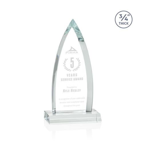 Awards and Plaques - Crystal Trophies - Valdes Starfire Peaks Crystal Trophy