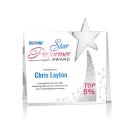 Leonard Chrome Star Full Color Rectangle Crystal Trophy