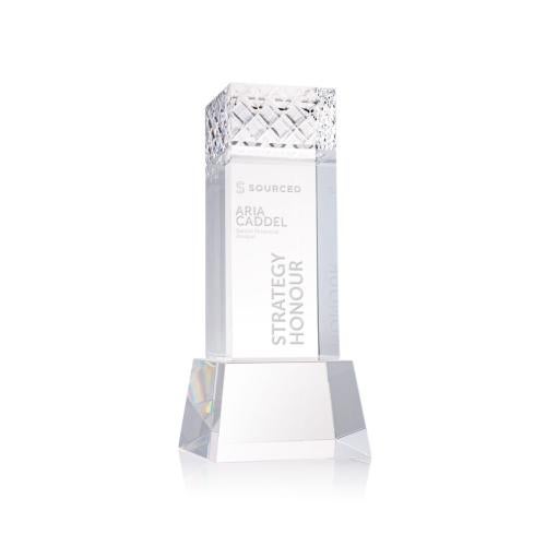 Awards and Plaques - Crystal Trophies - Velson on Base Clear Towers Crystal Trophy