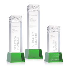 Velson on Base Green Towers Crystal Trophy - Crystal Trophies