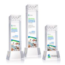 Velson Full Color on Base Clear Towers Crystal Trophy - Crystal Trophies