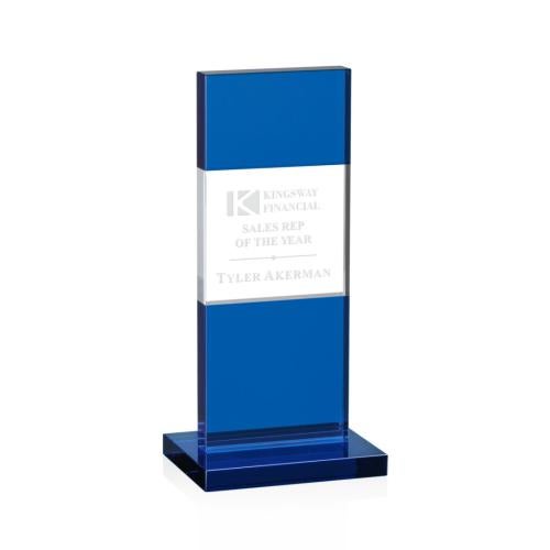Awards and Plaques - Crystal Trophies - Berry Blue Towers Crystal Trophy