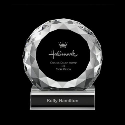 Awards and Plaques - Crystal Trophies - Victory Circle Crystal Trophy