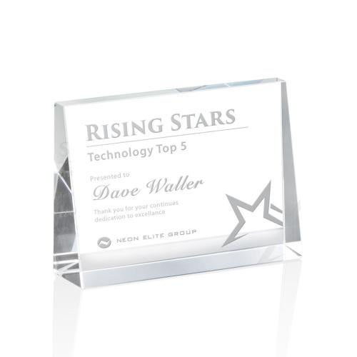 Awards and Plaques - Crystal Trophies - Plaque Rectangle Crystal Trophy