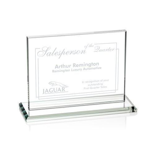 Awards and Plaques - Crystal Trophies - Roach Starfire (Horiz) Rectangle Crystal Trophy