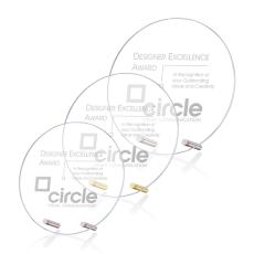 Manning Circle Crystal Trophy - Crystal Trophies