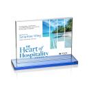 Roach Full Color Sky Blue (Horiz) Rectangle Crystal Trophy