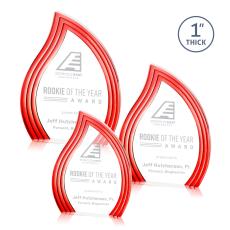 Pettit Schneider Red Flame Acrylic Trophy - Employee Awards