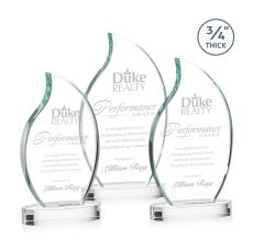 Summers on Alberton Base Clear Flame Crystal Trophy - Crystal Trophies