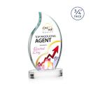 Summers Full Color on Alberton Base Clear Flame Crystal Trophy