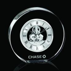 Hanks Clock - Silver - Crystal Trophies