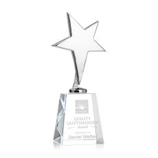 Spicer Chrome Star on Medium Crystal Base - Clear - Trophies