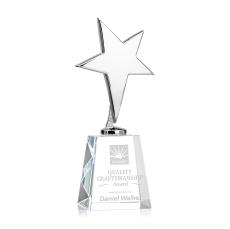 Spicer Chrome Star on Medium Crystal Base - Clear - Trophies