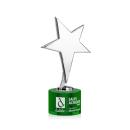 Spicer Chrome Star on Round Base - Green