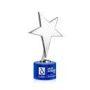Spicer Chrome Star on Round Base - Blue
