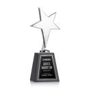 Spicer Chrome Star on Tall Marble Base - Black