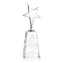 Spicer Chrome Star on Tall Crystal Base - Clear