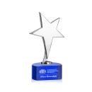 Spicer Chrome Star on Half Round Base - Blue