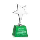 Spicer Chrome Star on Small Crystal Base - Green