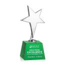 Spicer Chrome Star on Small Crystal Base - Green