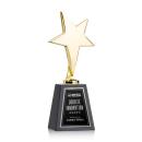 Spicer Gold Star on Tall Marble Base - Black