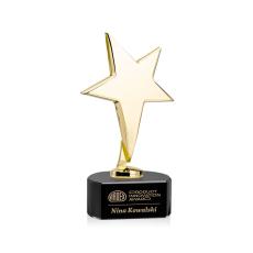 Spicer Gold Star on Half Round Base - Black - Star Trophies