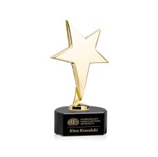 Spicer Gold Star on Half Round Base - Black - Trophies