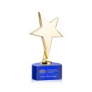 Spicer Gold Star on Half Round Base - Blue