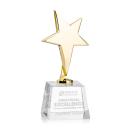 Spicer Gold Star on Small Crystal Base - Clear