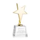Spicer Gold Star on Small Crystal Base - Clear