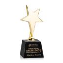 Spicer Gold Star on Small Crystal Base - Black