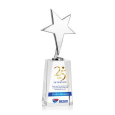Spicer Chrome Full Color on Chandler Base Clear Metal Trophy - Crystal Star Trophies