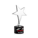 Spicer Chrome Star Full Color on Round Base Black Metal Trophy