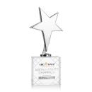 Spicer Chrome Star Full Color on Woodlawn Base Clear Metal Trophy
