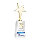 Spicer Gold Star Full Color on Chandler Base  Clear Metal Trophy