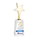 Spicer Gold Star Full Color on Chandler Base  Clear Metal Trophy