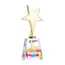Spicer Gold Star Full Color Metal on Medium Crystal Base-Clear Trophy